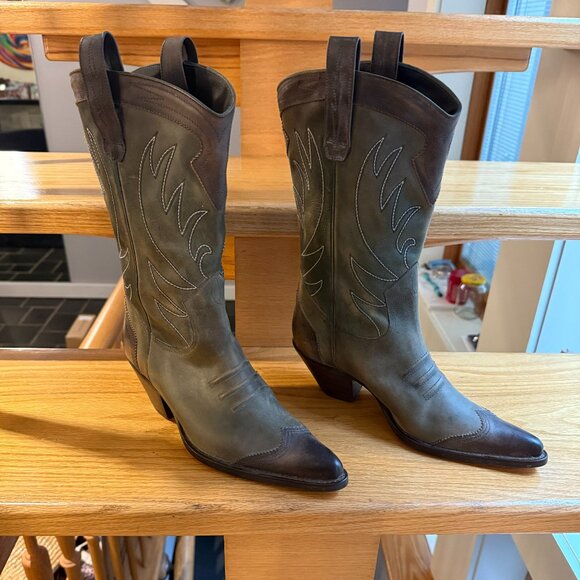 Buttero Boots - distressed - brown leather tips and trim - Gorgeous - Picture 6 of 6